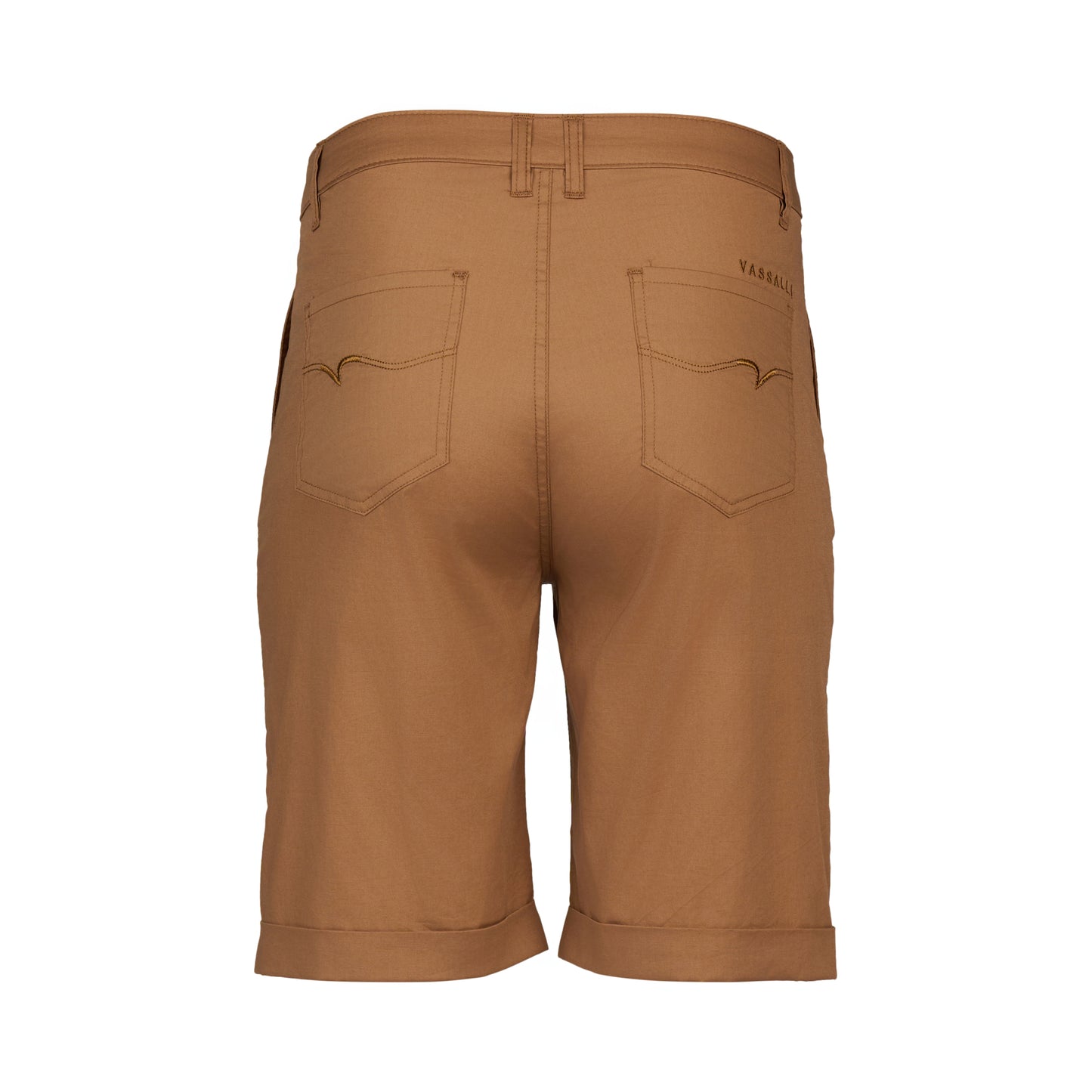 Pecan Slim Leg Above Knee Short