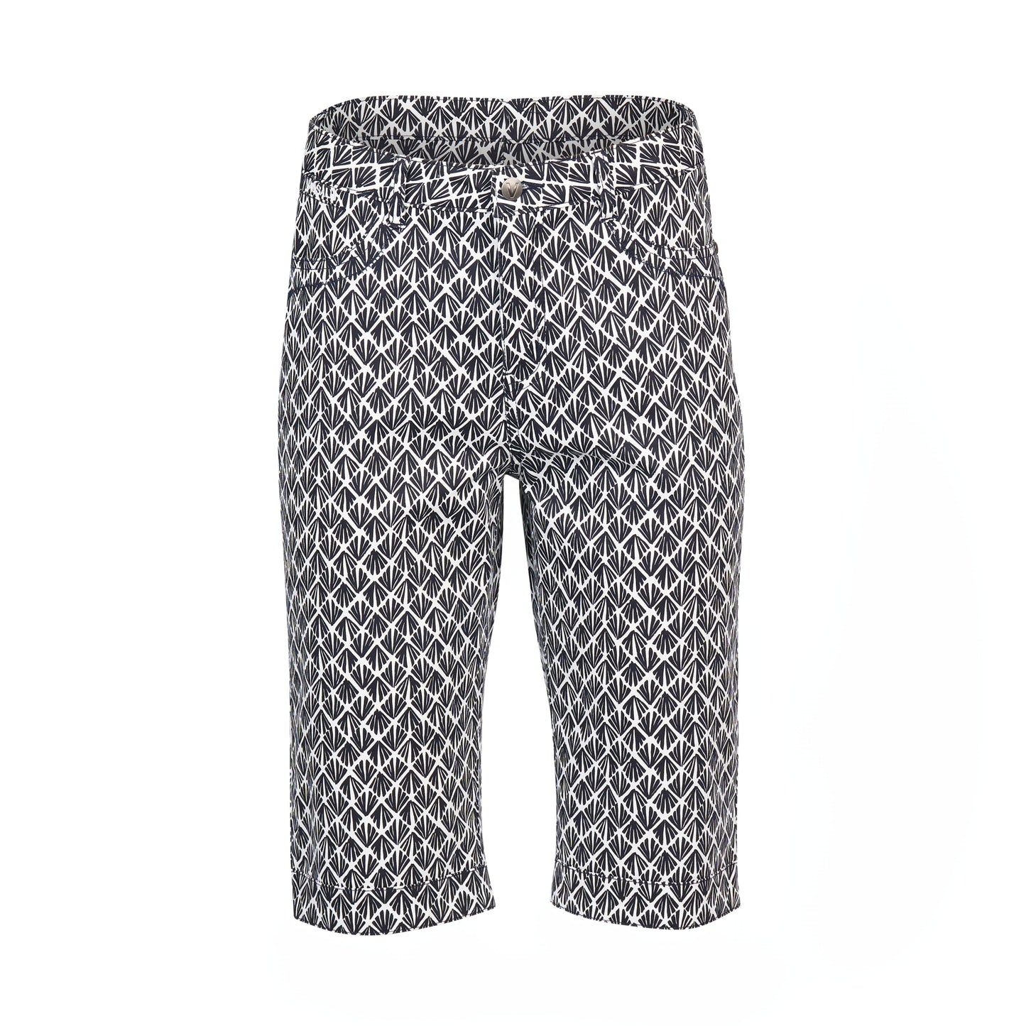 Fan Printed Lightweight Straight Leg Short