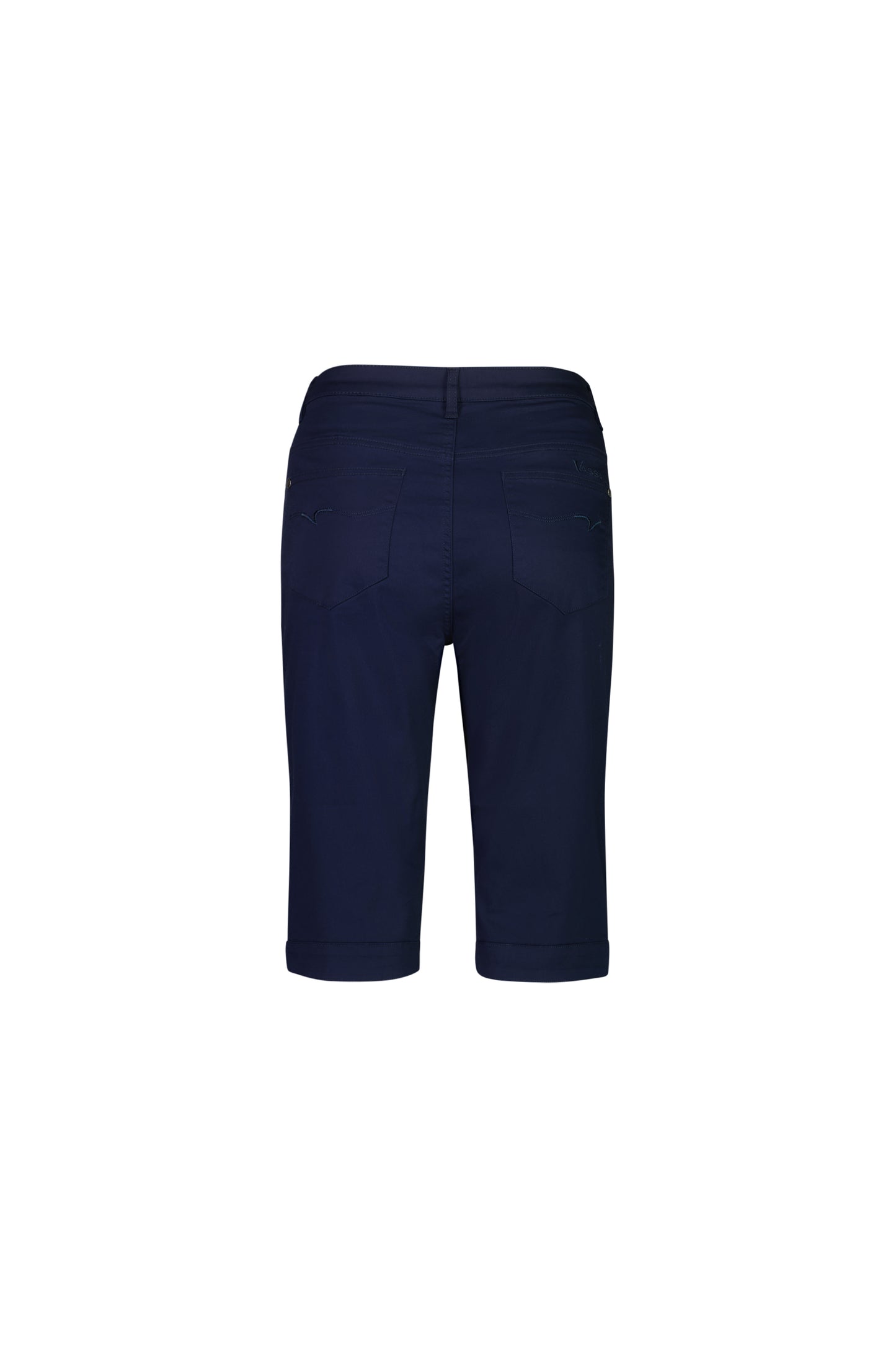 Navy Plain Lightweight Straight Leg Short