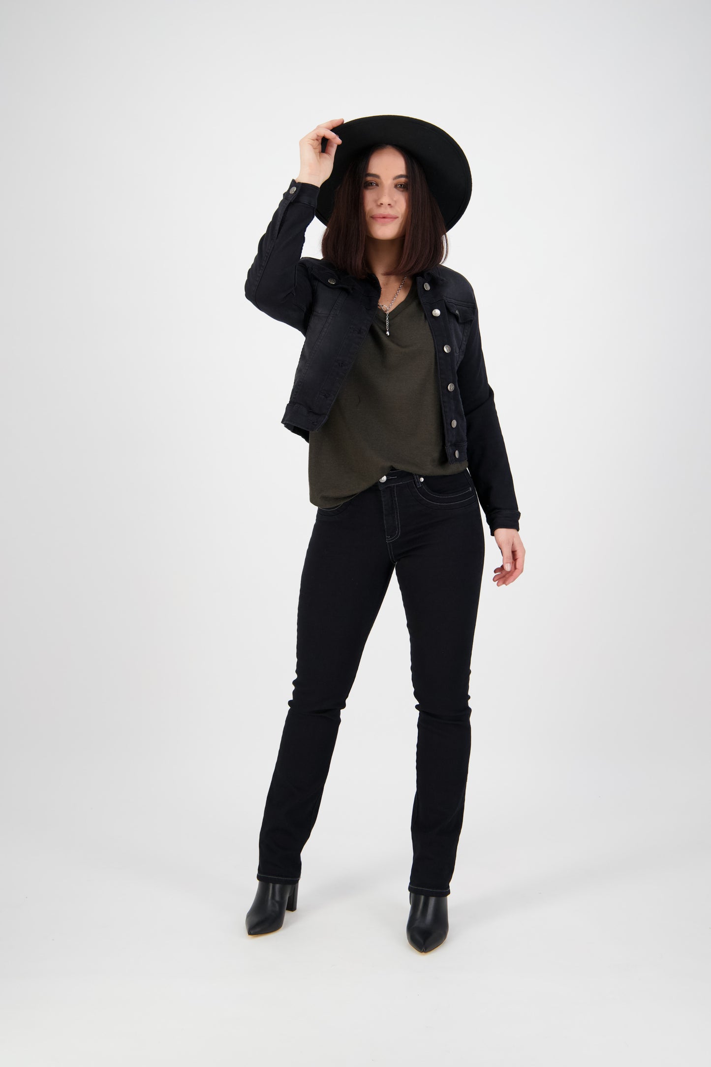 Black Knit Denim Jacket