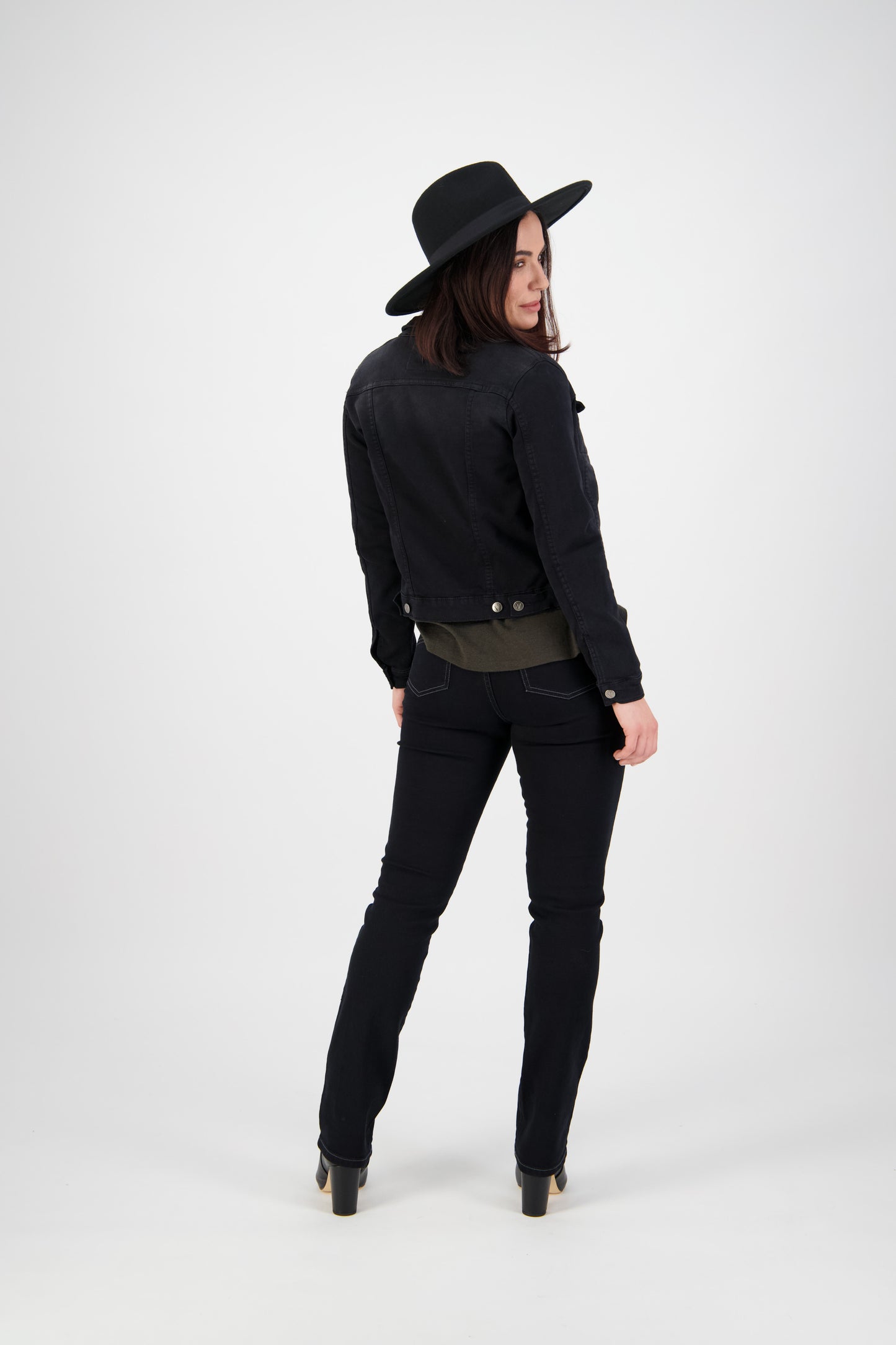 Black Knit Denim Jacket