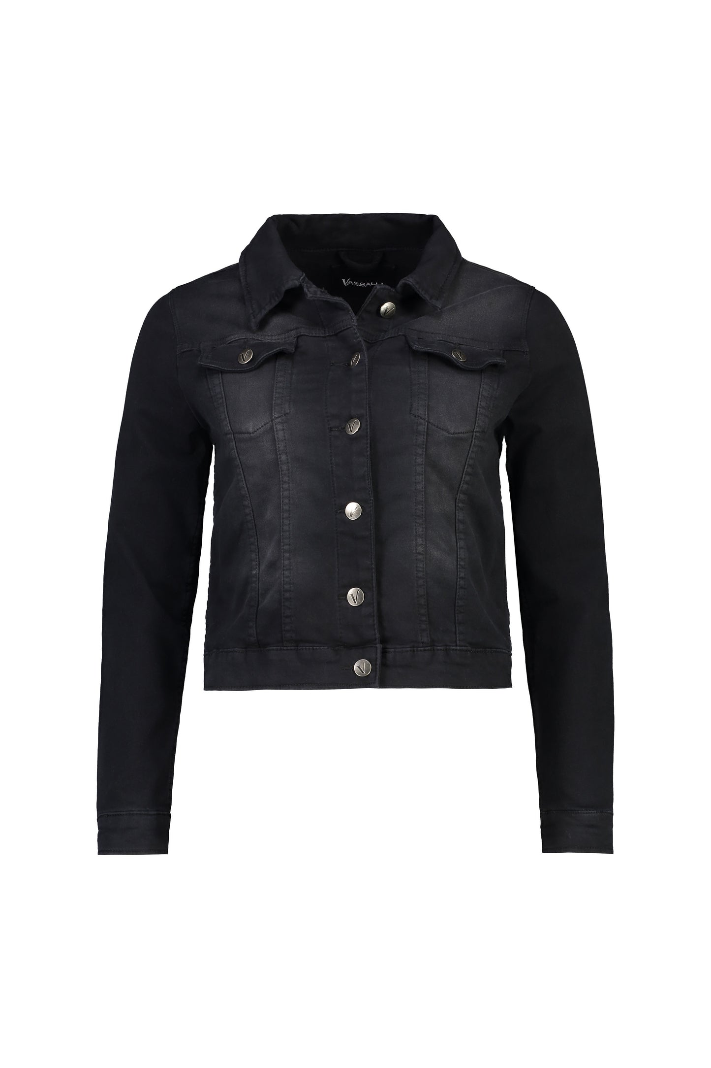 Black Knit Denim Jacket