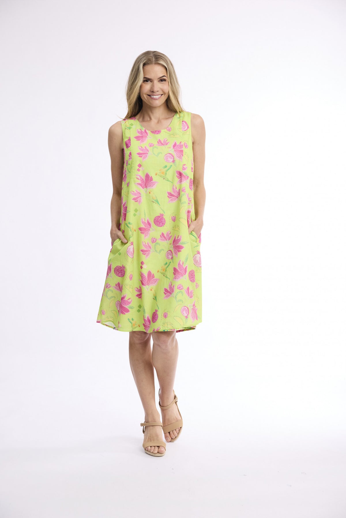 Reversible Panel Sleeveless Dress - Gulnar