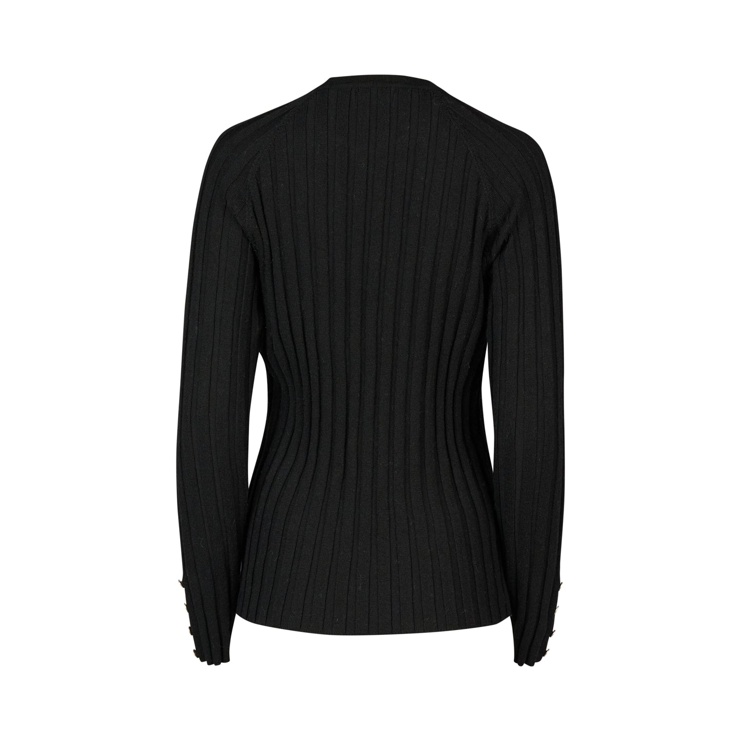 Black Ribbed Knit Jumper