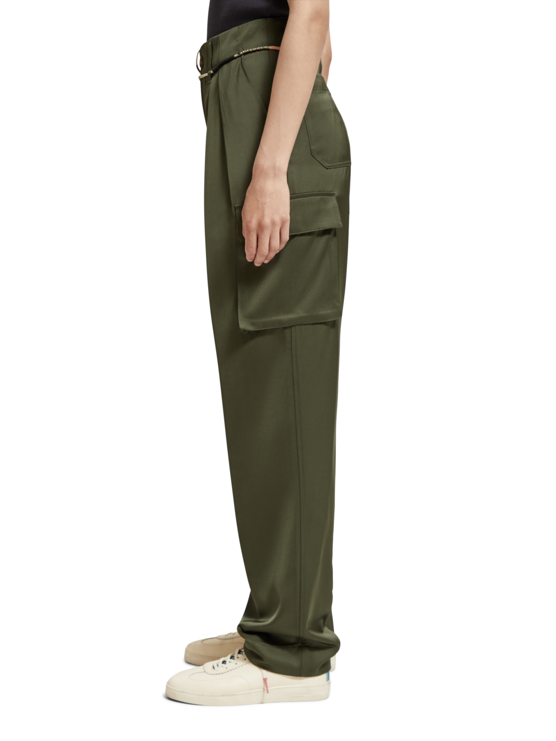 Faye - High Rise Relaxed Tapered Leg Paper Bag Utility Pant