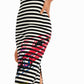Striped slim strappy dress