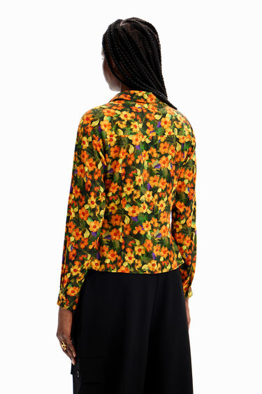 Floral Ruched Shirt