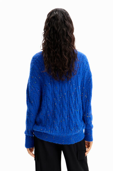 Oversize Cable Knit Pullover