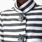 Striped Jacquard Trapeze Jacket