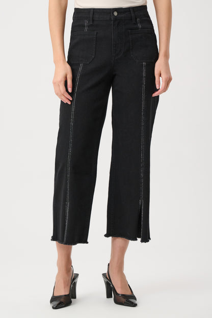 Claudia - Culotte Jeans With Embellished Front Seam