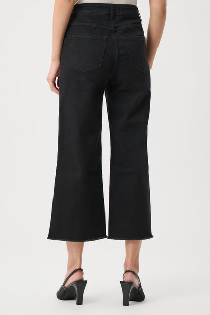 Claudia - Culotte Jeans With Embellished Front Seam