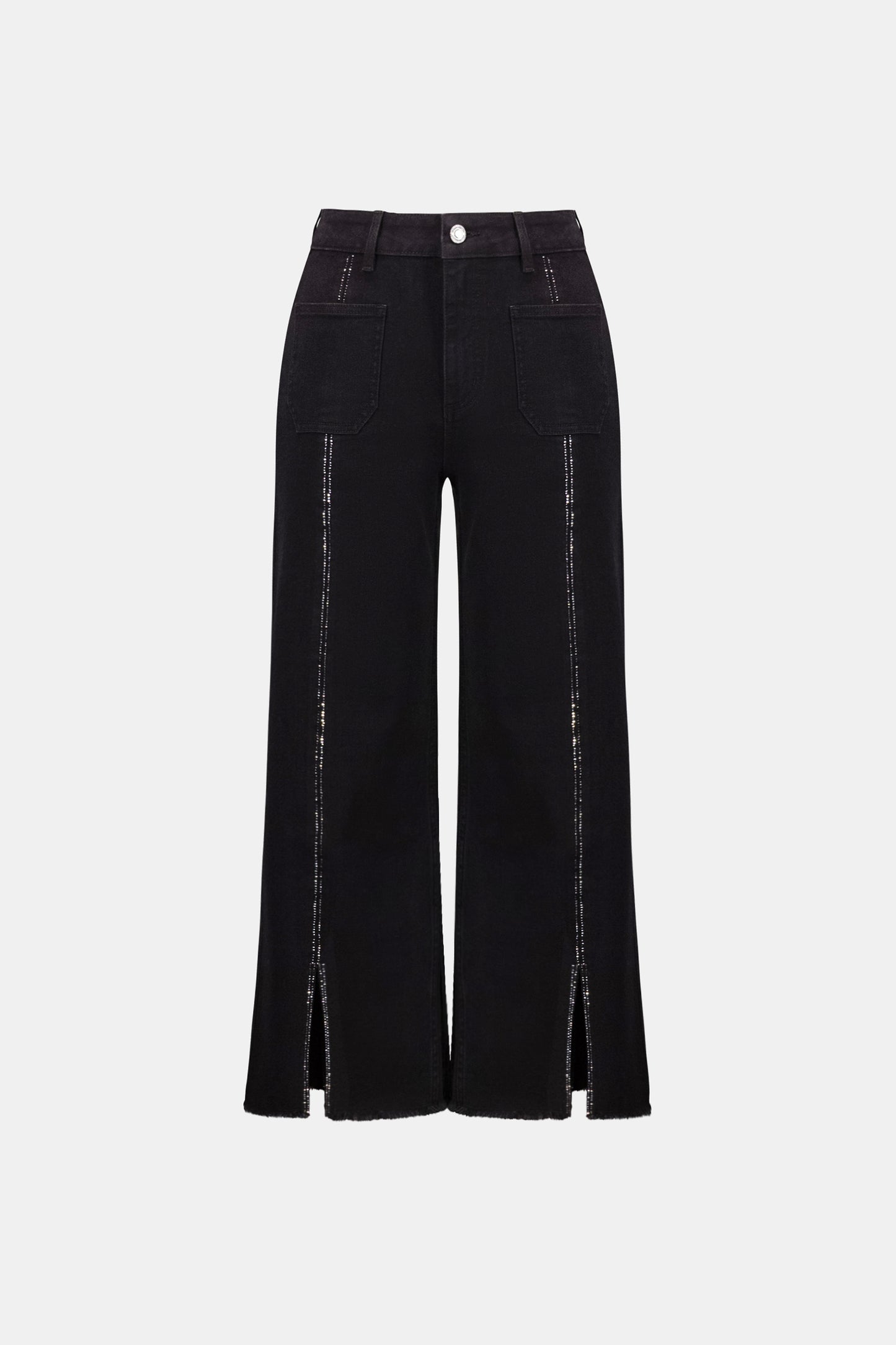 Claudia - Culotte Jeans With Embellished Front Seam