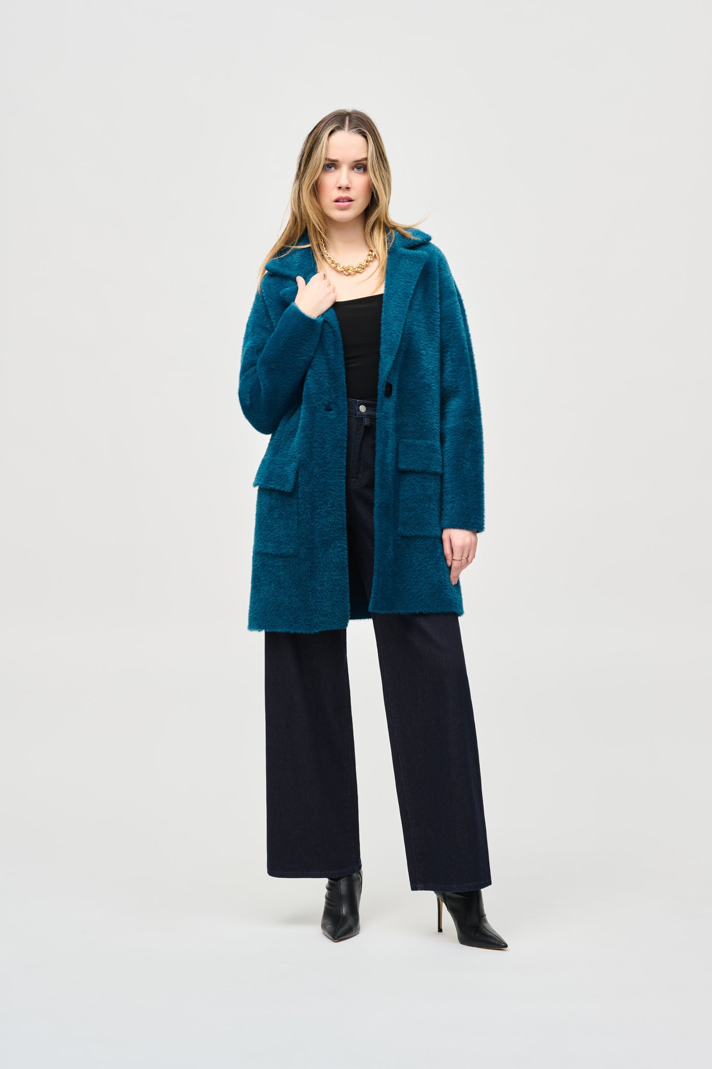 Feather Yarn Sweater Coat
