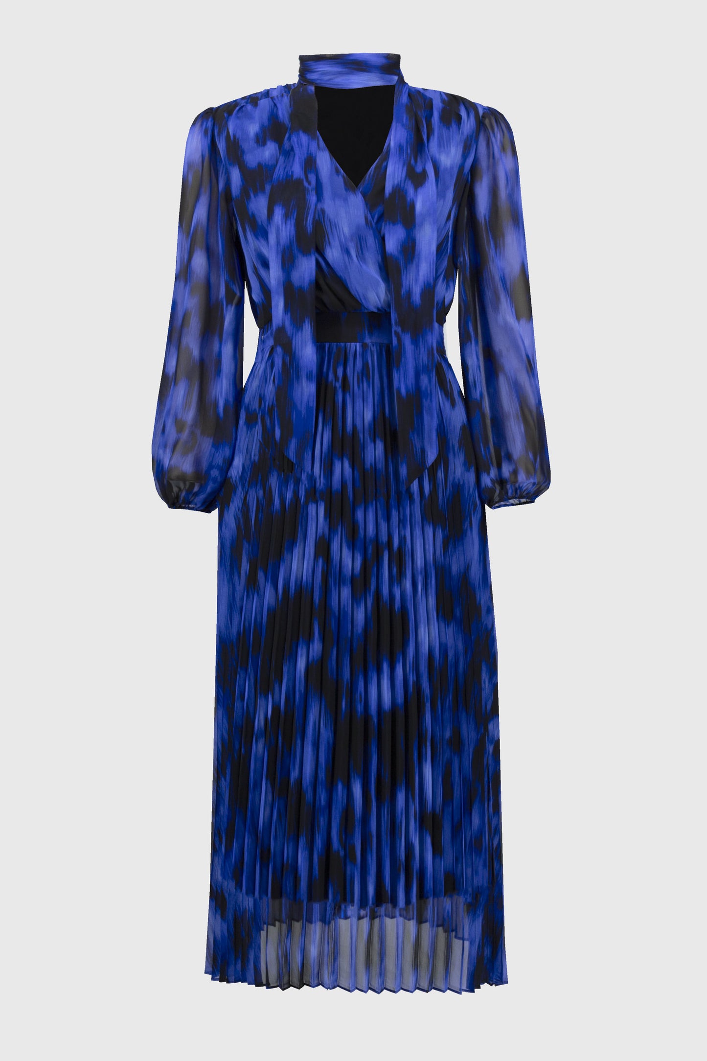 Chiffon Abstract Print Midi Dress