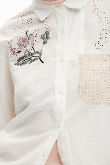 Crochet Linen Shirt