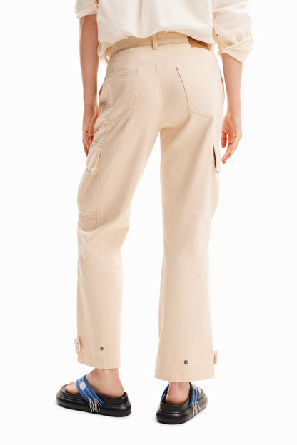 Embroidered Cargo Trousers