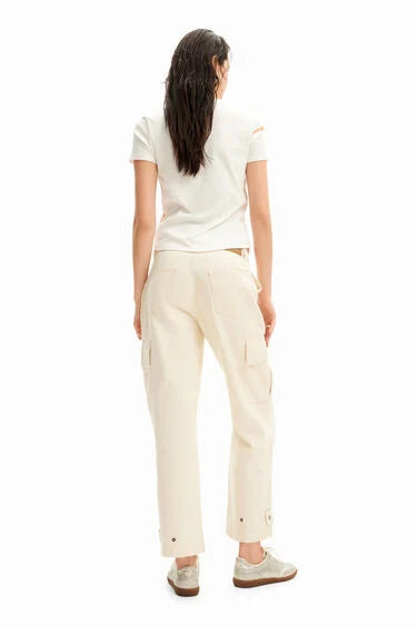 Embroidered Cargo Trousers