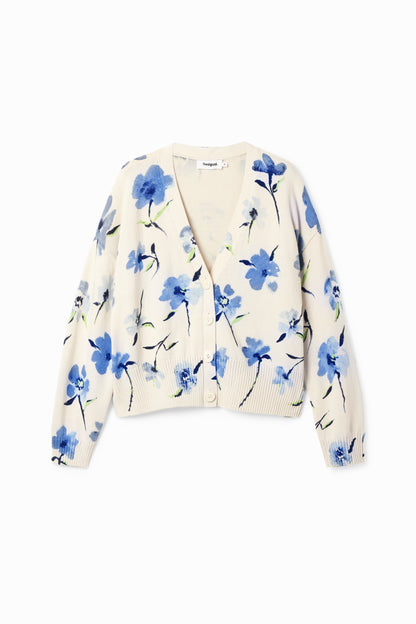 Oversize Floral Cardigan