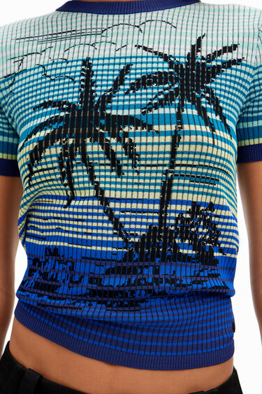 Knit Palm Tree T-Shirt