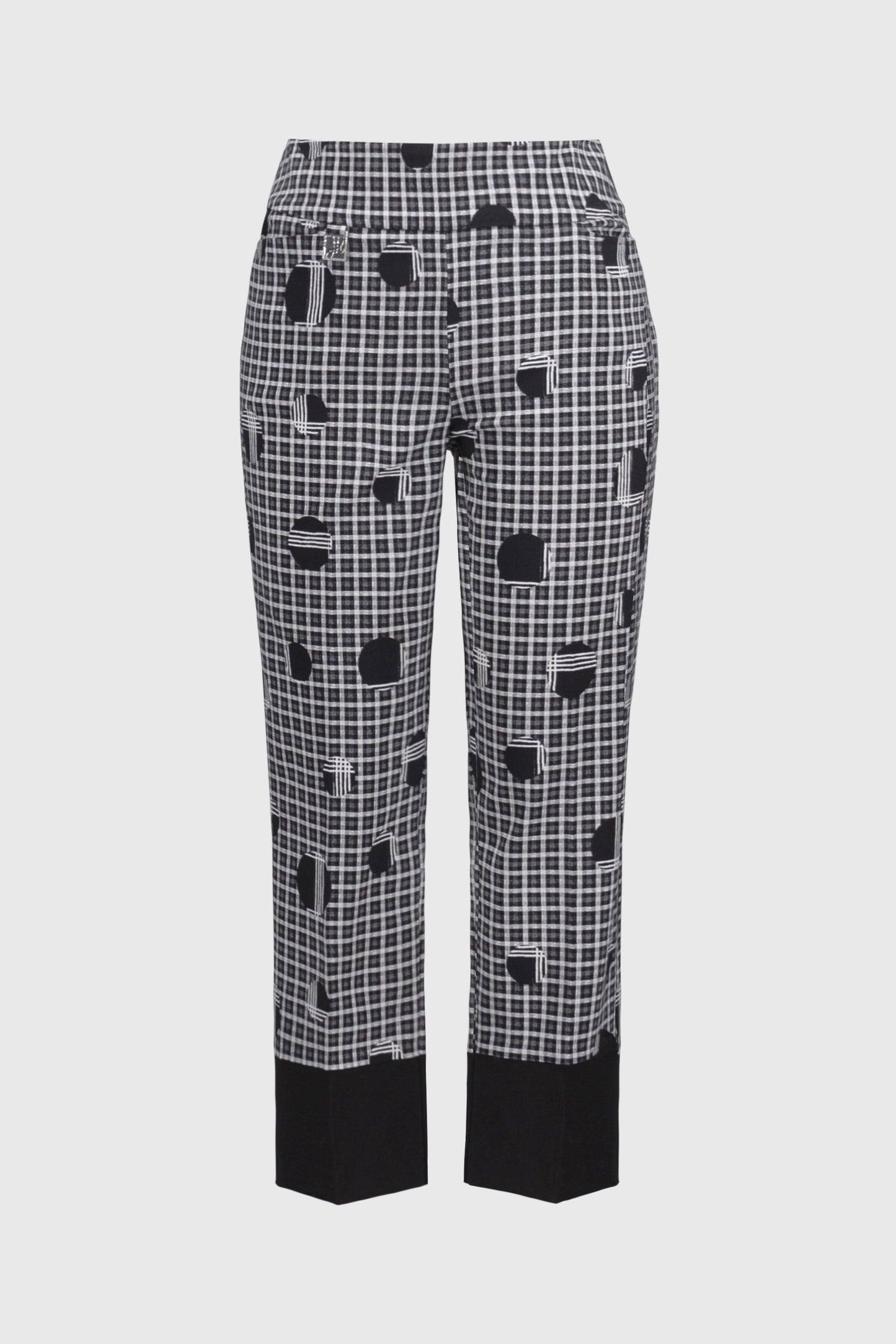 Millennium Plaid and Dot Print Crop Pants