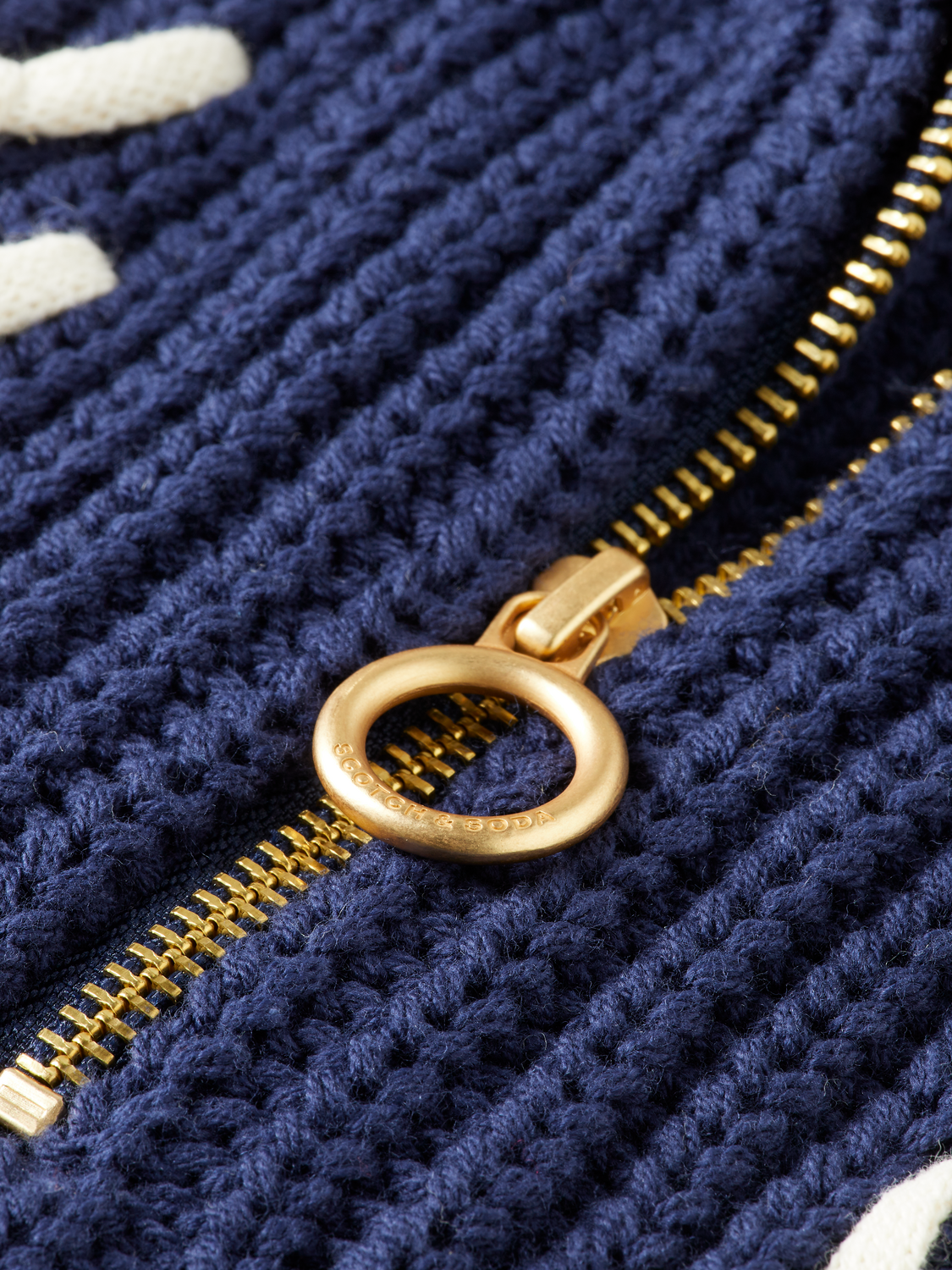 Lace Detail Half Zip Spencer