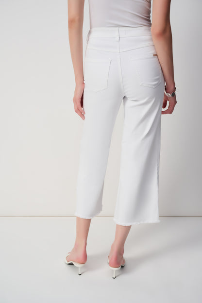 Culotte Jeans With Embellished Front Seam