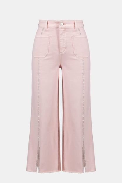 Claudia Culotte Jeans With Embellished Front Seam