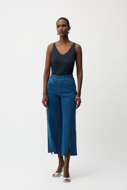 Metallic Knitted Camisole with Rhinestones