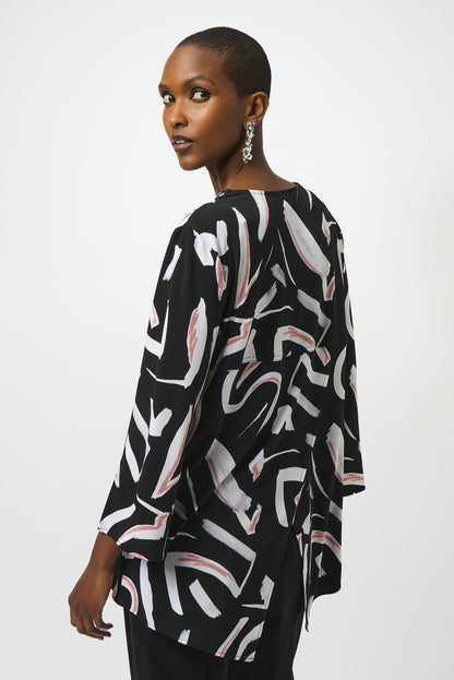 Silky Knit Printed Fit And Flare Tunic