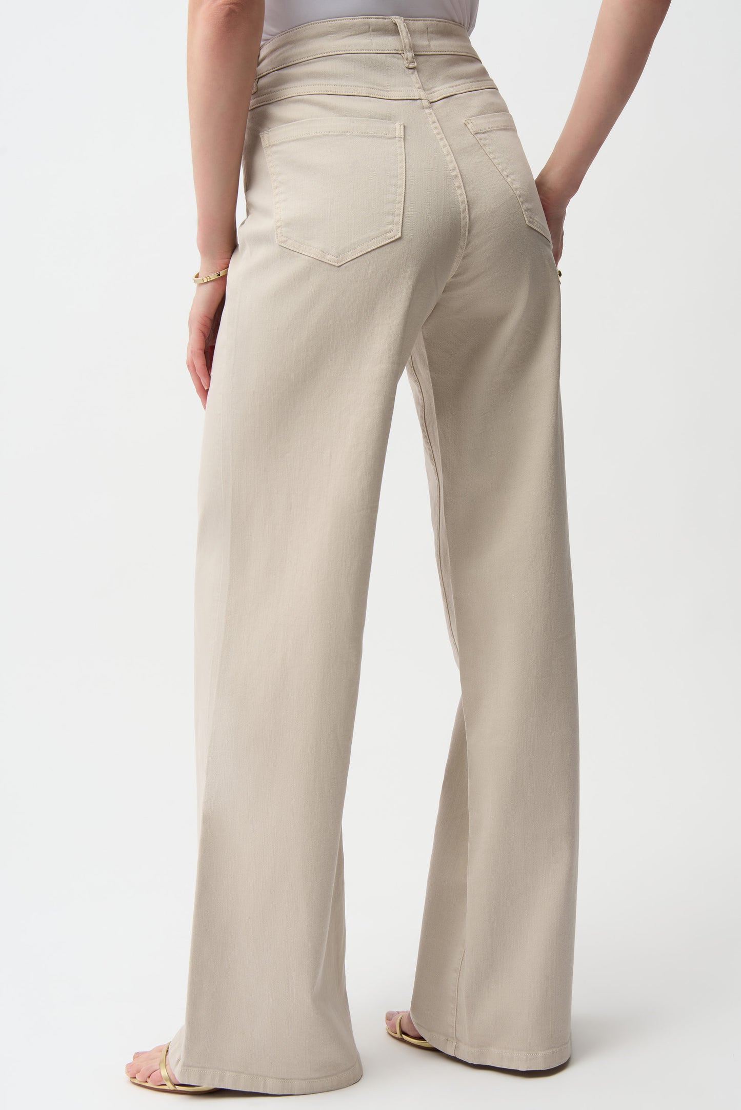 Goldie Classic Wide-Leg Stretch Denim Jeans