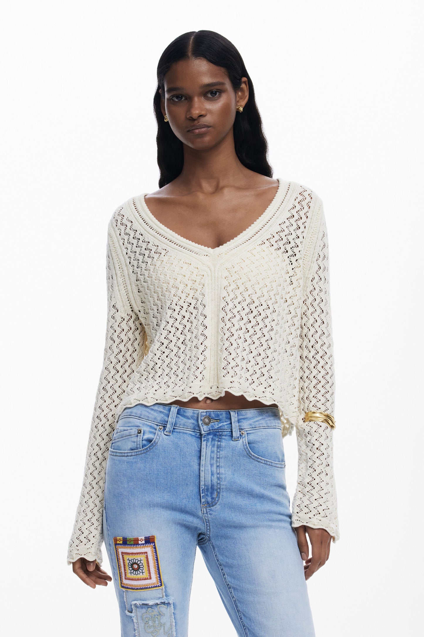 Slim Jeans with Patches