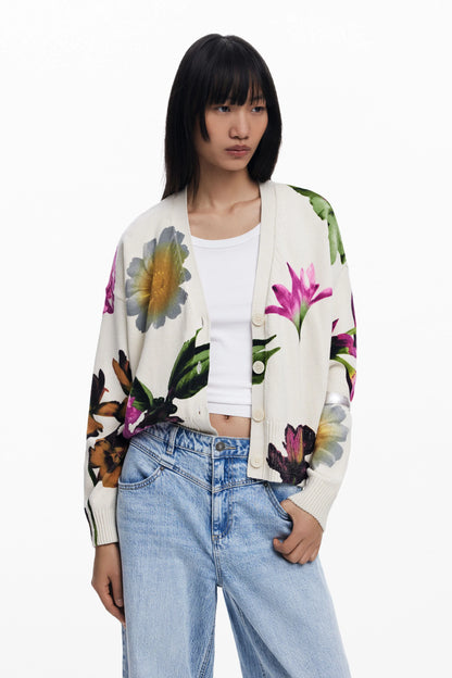 Floral Print Cardigan