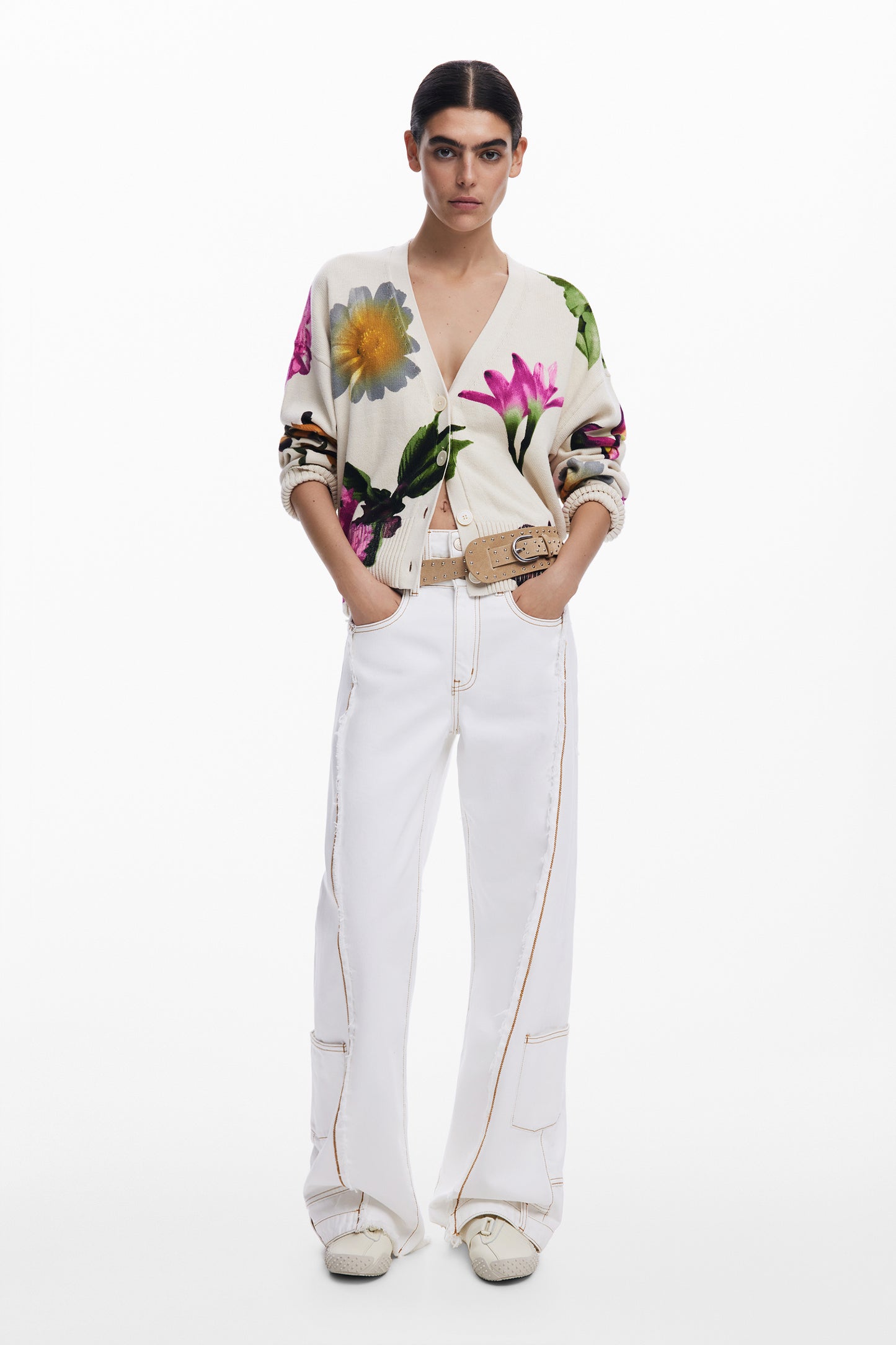 Floral Print Cardigan