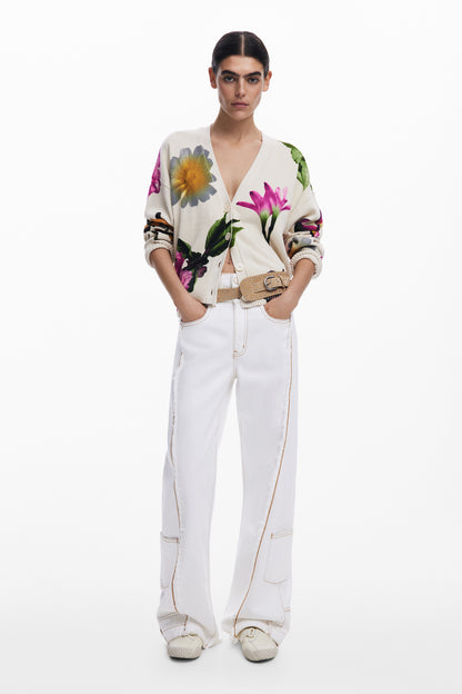 Floral Print Cardigan