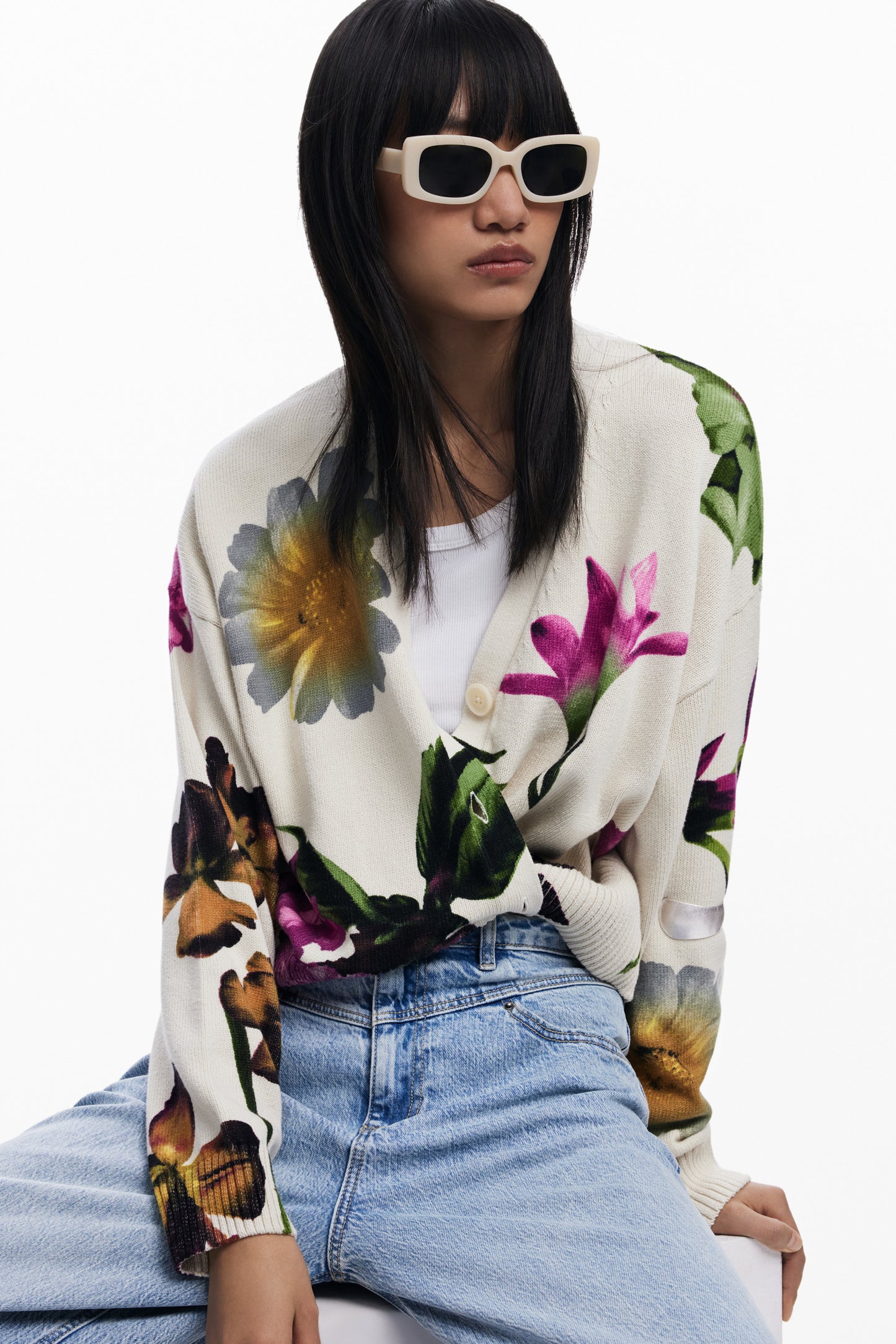 Floral Print Cardigan