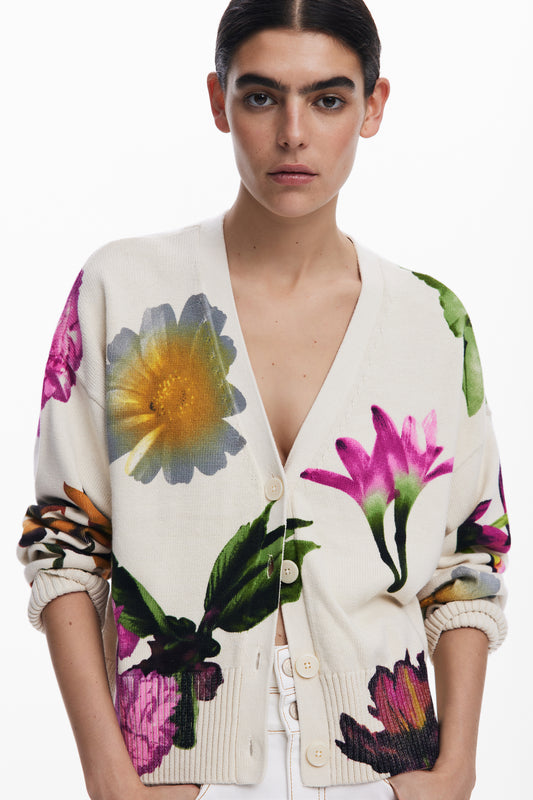 Floral Print Cardigan