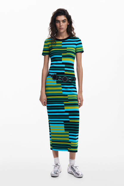 Stripped Long Dress