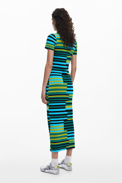 Stripped Long Dress