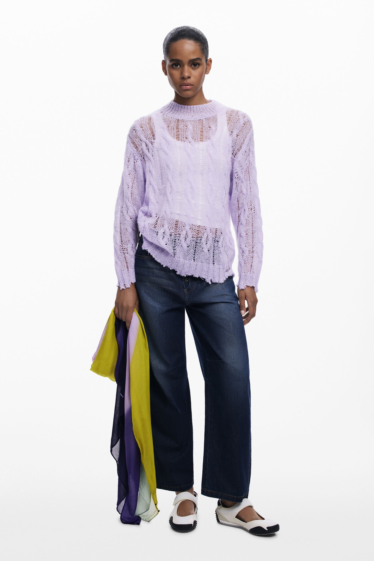 Rectangular Striped Scarf