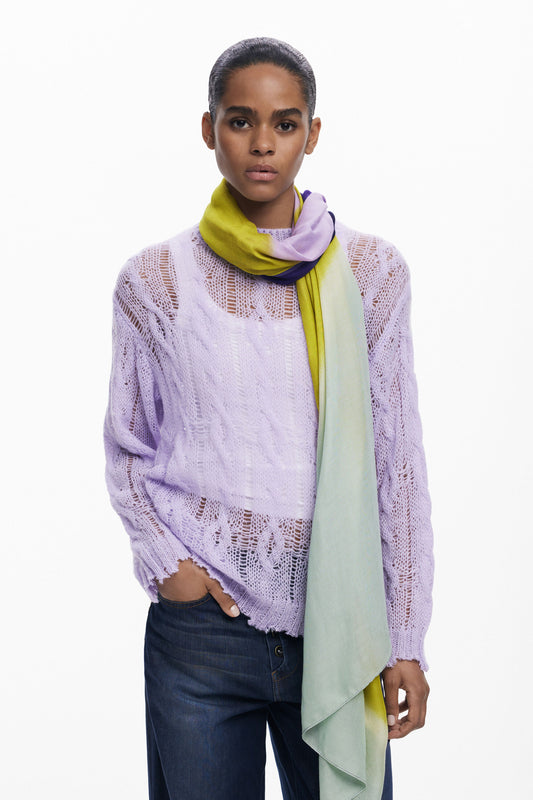 Rectangular Striped Scarf