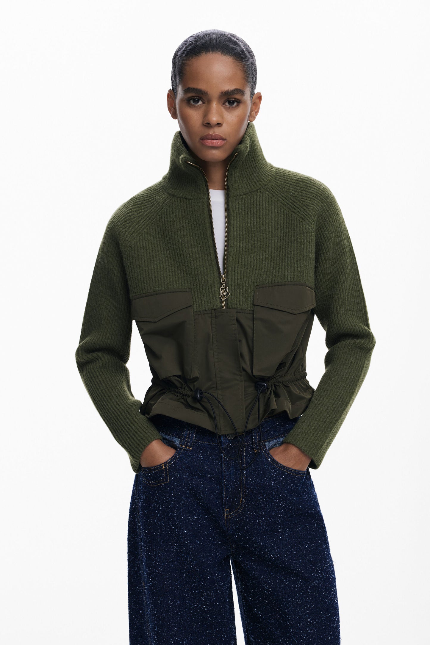 Zipper Sweater with Pockets