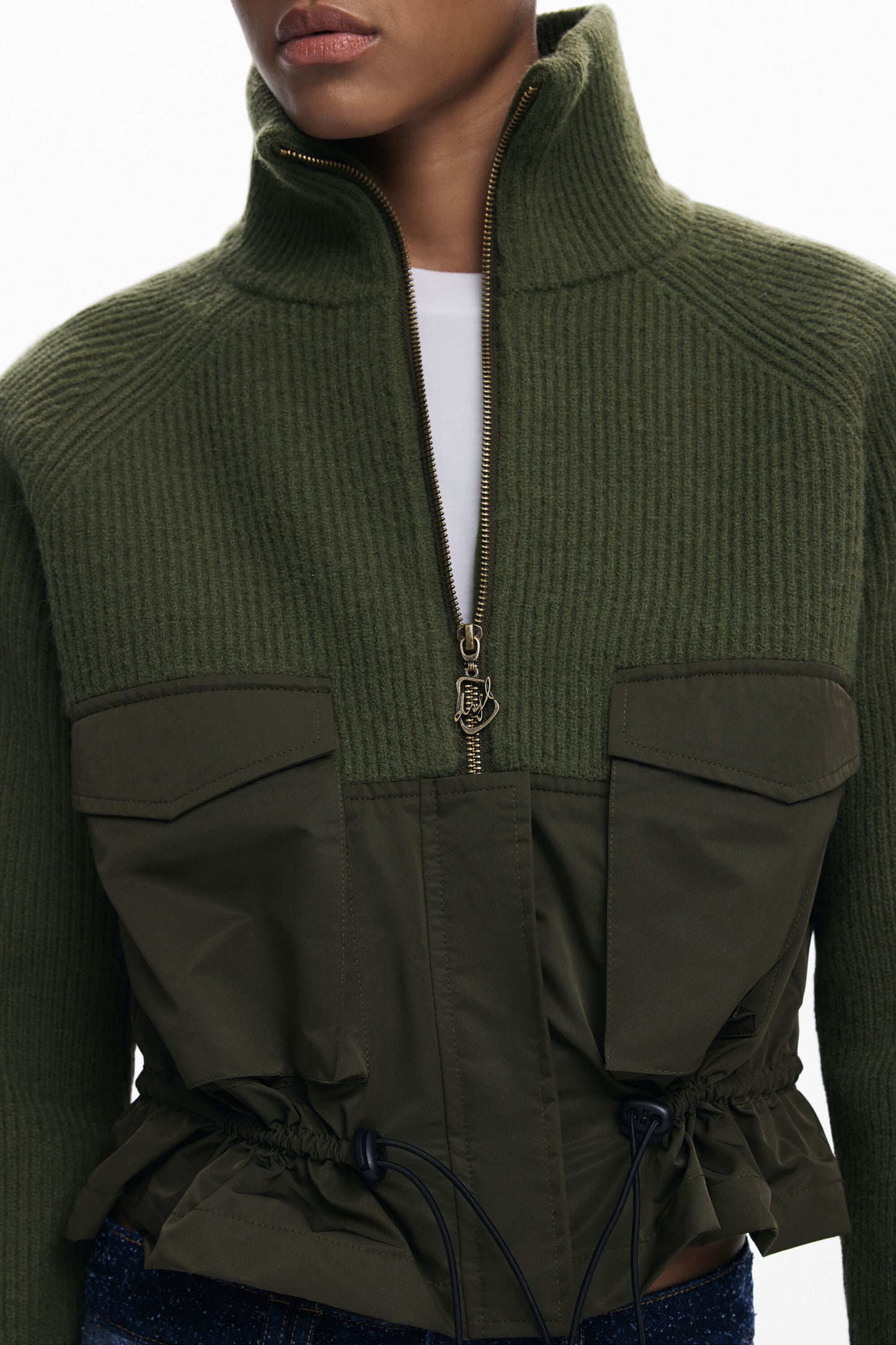 Zipper Sweater with Pockets