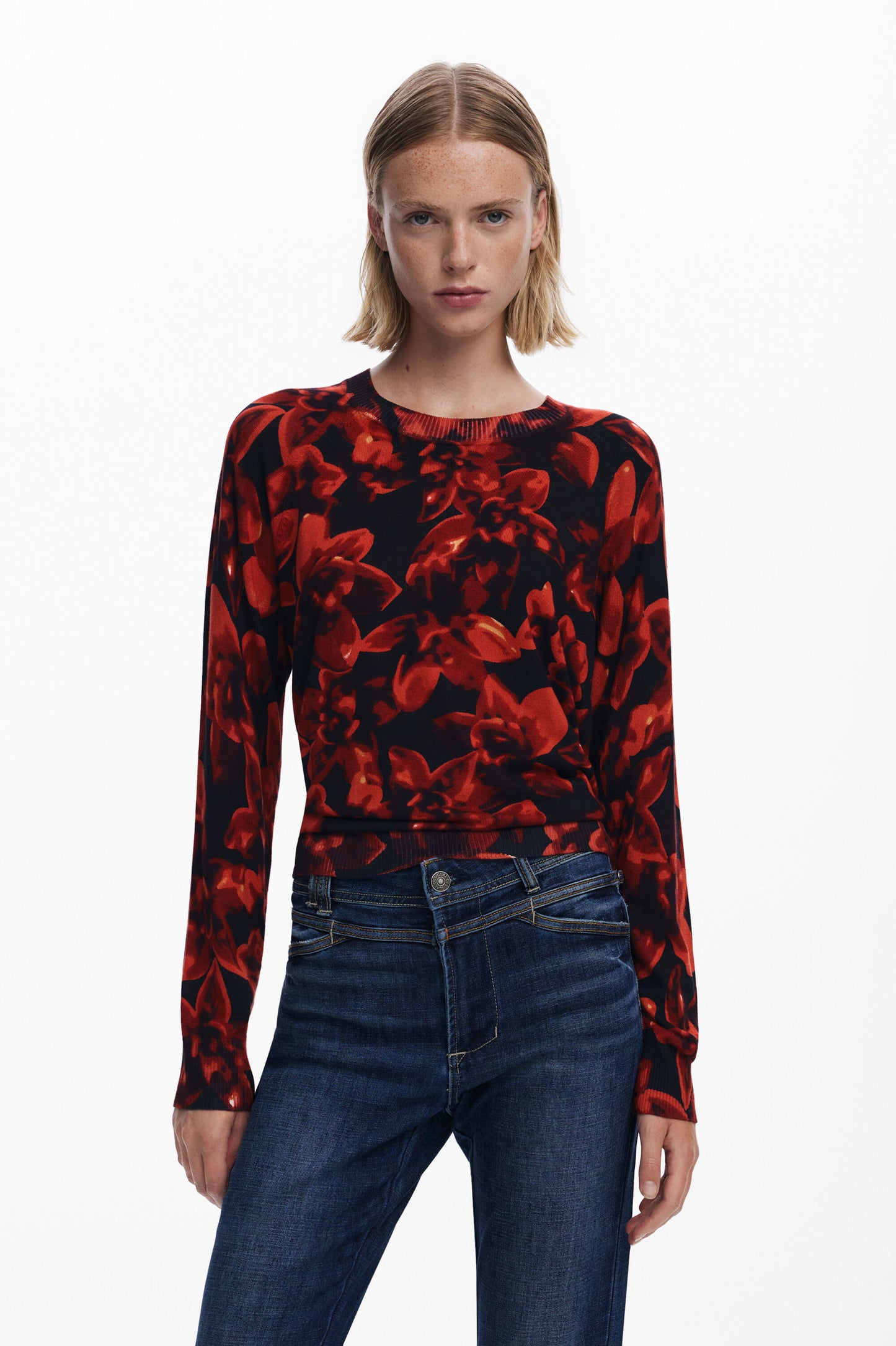 Lightweight Floral Sweater