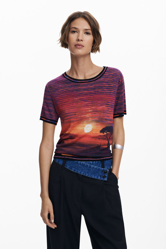 Sunset Knit T-Shirt
