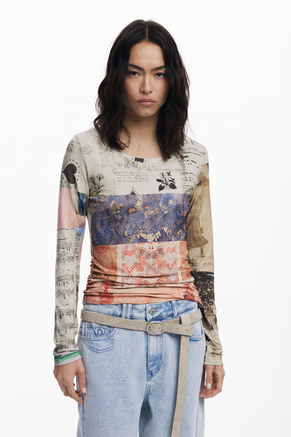 Collage Ruched Top