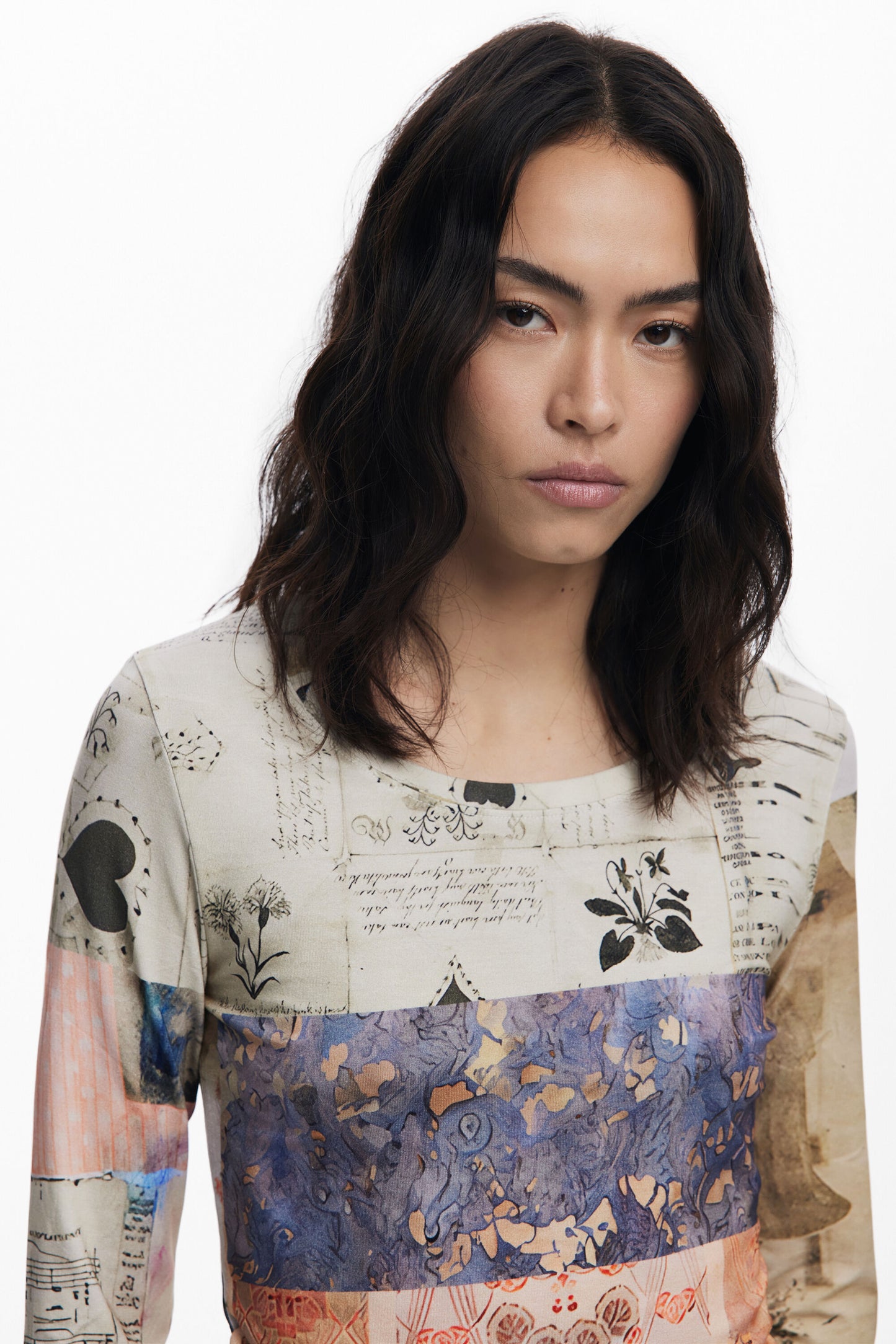 Collage Ruched Top