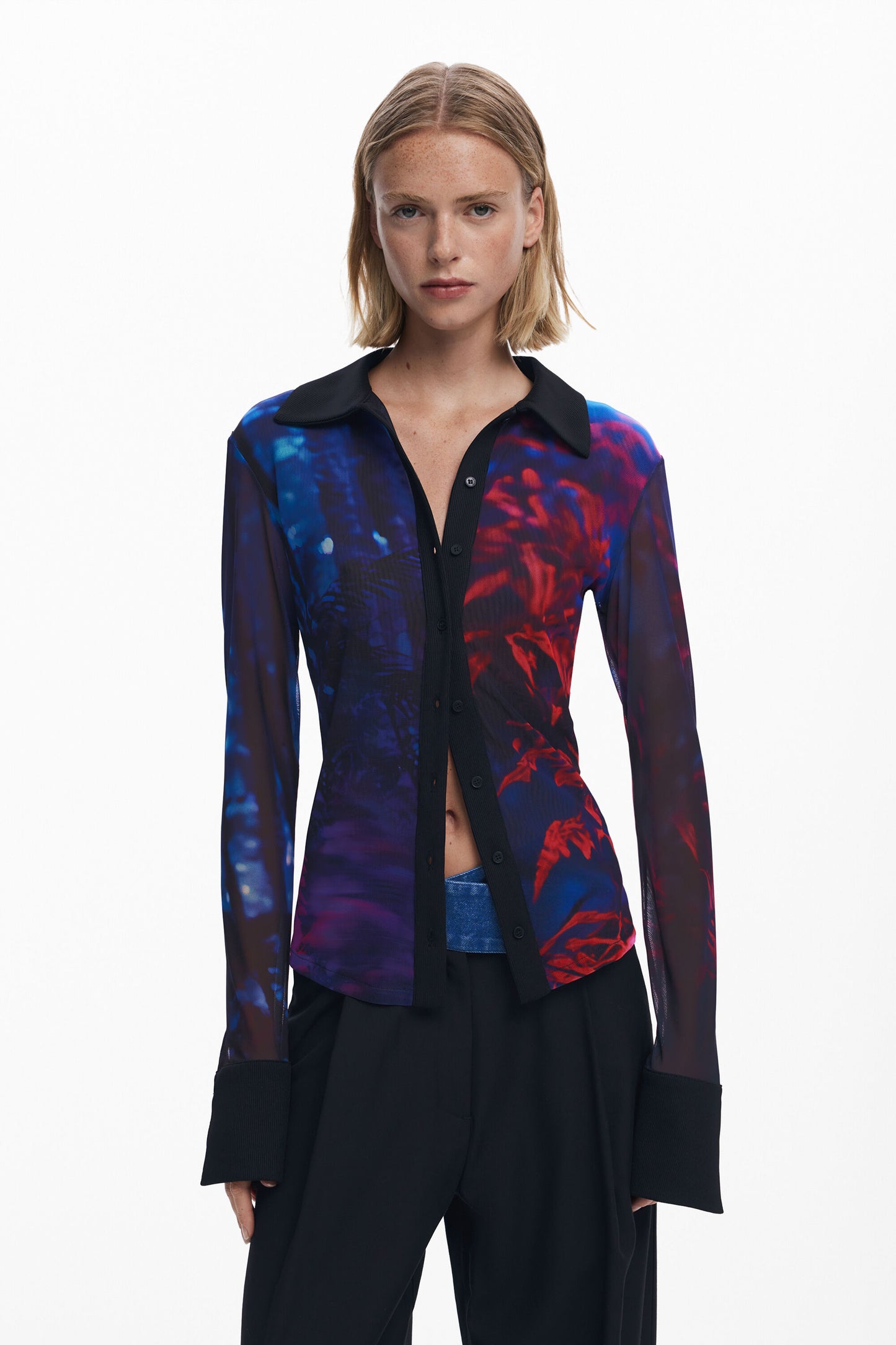 Button Chiffon Shirt