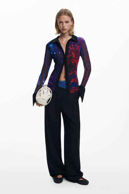 Button Chiffon Shirt