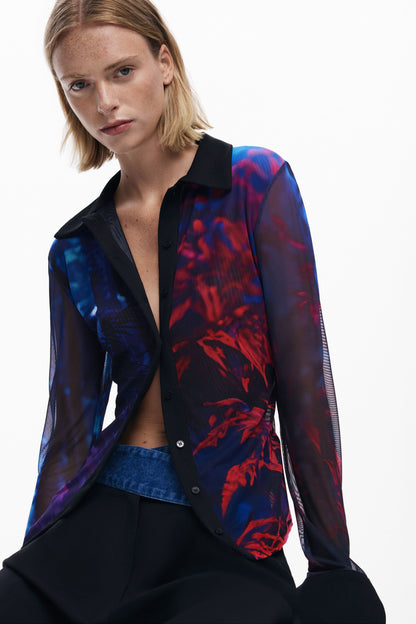 Button Chiffon Shirt