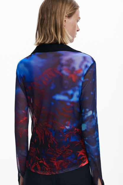 Button Chiffon Shirt